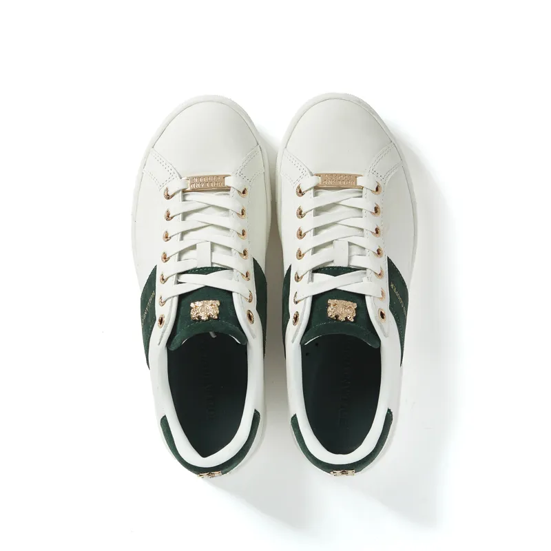 Holland Cooper Knightsbridge Court Trainer - White Racing Green-2